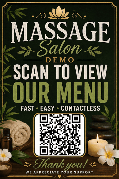 Massage Salon QR flyer