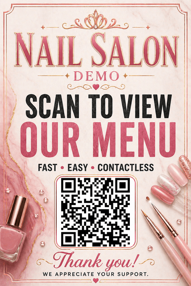 Nail Salon QR flyer